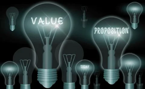 Word writing text Value Proposition. Business concept for innovation service Stock Illustration