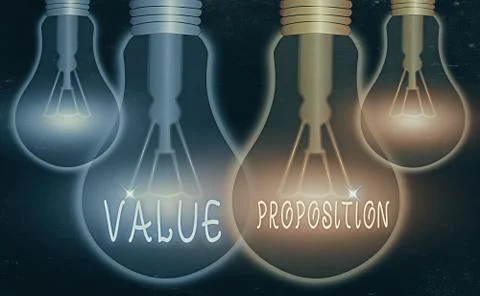 Word writing text Value Proposition. Business concept for feature intended to Stock Illustration