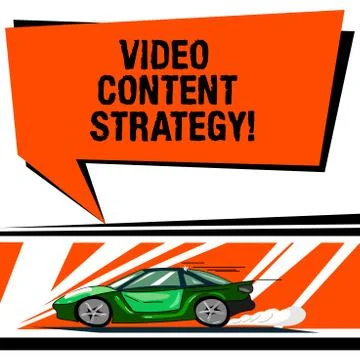Word writing text Video Content Strategy. Business concept for use specific Stock Illustration