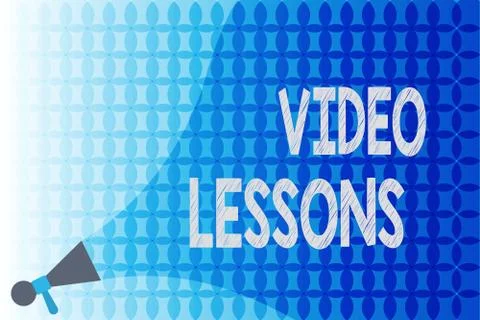 Word writing text Video Lessons. Business concept for Online Education material Stock Illustration