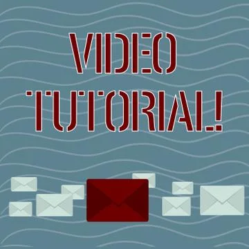 Word writing text Video Tutorial. Business concept for method of transferring Stock Illustration