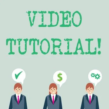 Word writing text Video Tutorial. Business concept for method of transferring Stock Illustration