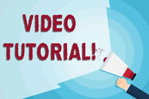 Word writing text Video Tutorial. Business concept for method of transferring Illustrazione stock