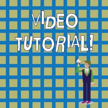 Word writing text Video Tutorial. Business concept for method of transferring Illustrazione stock