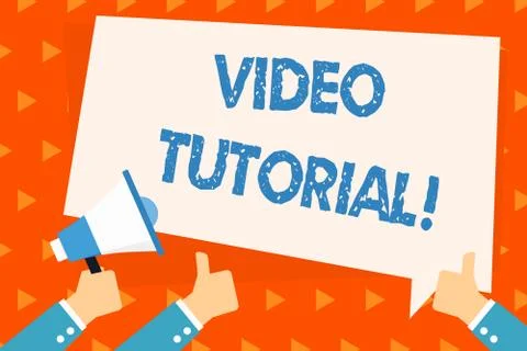 Word writing text Video Tutorial. Business concept for method of transferring Illustrazione stock