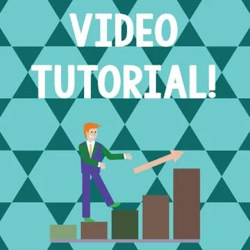 Word writing text Video Tutorial. Business concept for method of transferring Stock Illustration