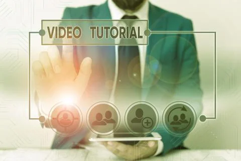 Word writing text Video Tutorial. Business concept for method of transferring 스톡 사진