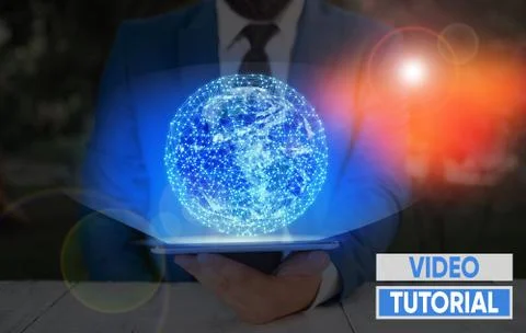 Word writing text Video Tutorial. Business concept for method of transferring Stock Photos