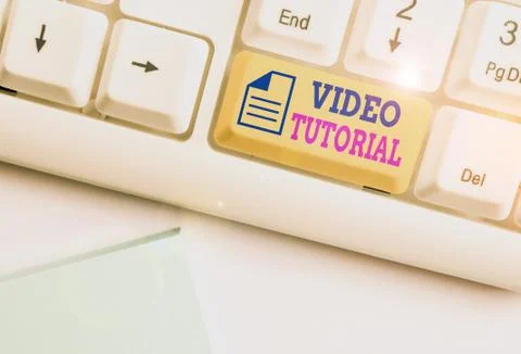 Word writing text Video Tutorial. Business concept for method of transferring 스톡 사진