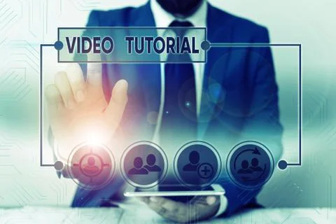Word writing text Video Tutorial. Business concept for method of transferring Stock Photos