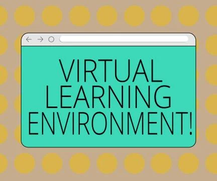 Word writing text Virtual Learning Environment. Business concept for webbased Stock Illustration