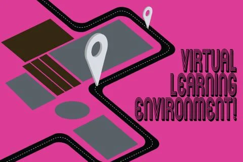 Word writing text Virtual Learning Environment. Business concept for webbased 스톡 일러스트