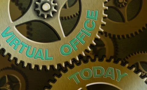 Word writing text Virtual Office. Business concept for operational domain of any Stock Illustration