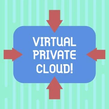 Word writing text Virtual Private Cloud. Business concept for configurable pool Stock Illustration