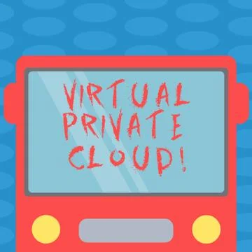 Word writing text Virtual Private Cloud. Business concept for configurable pool Illustrazione stock