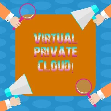 Word writing text Virtual Private Cloud. Business concept for configurable pool Stock Illustration
