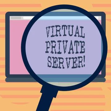Word writing text Virtual Private Server. Business concept for sold as a service Stock Illustration
