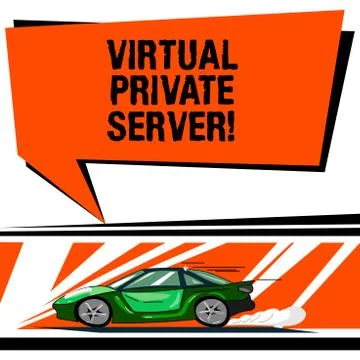Word writing text Virtual Private Server. Business concept for sold as a service Stock Illustration