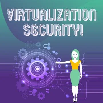 Word writing text Virtualization Security. Business concept for running multi Stock Illustration