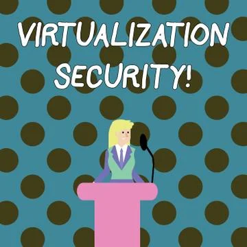 Word writing text Virtualization Security. Business concept for running multi Stockillustratie