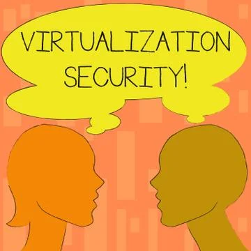 Word writing text Virtualization Security. Business concept for running multi Stockillustratie