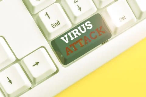 Word writing text Virus Attack. Business concept for malicious program that Fotos de archivo