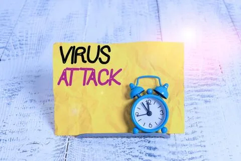 Word writing text Virus Attack. Business concept for malicious program that Fotos de archivo