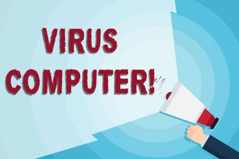 Word writing text Virus Computer. Business concept for Malicious software Stock Illustration