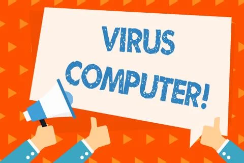Word writing text Virus Computer. Business concept for Malicious software Stock Illustration
