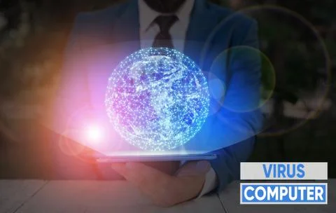 Word writing text Virus Computer. Business concept for Malicious software Stock Photos