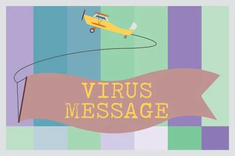 Word writing text Virus Message. Business concept for Malicious software program イラスト素材