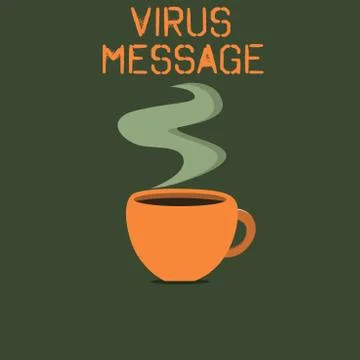 Word writing text Virus Message. Business concept for Malicious software program Ilustración de archivo