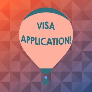 Word writing text Visa Application. Business concept for conditional authoriz Stock Illustration