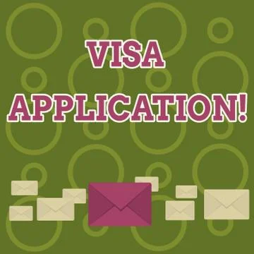 Word writing text Visa Application. Business concept for conditional authoriz Stock Illustration