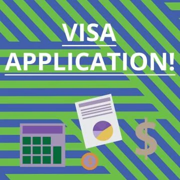 Word writing text Visa Application. Business concept for conditional authoriz Stock Illustration