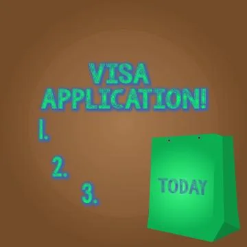 Word writing text Visa Application. Business concept for conditional authoriz Stock Illustration