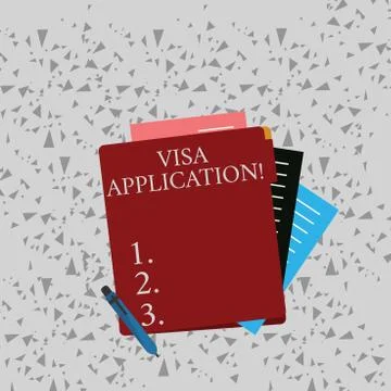 Word writing text Visa Application. Business concept for conditional authoriz Stock Illustration