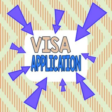 Word writing text Visa Application. Business concept for an process of getting Stock Illustration