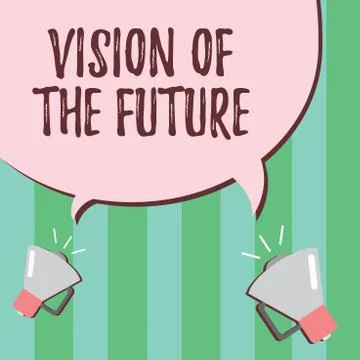Word writing text Vision Of The Future. Business concept for Seeing something 스톡 일러스트