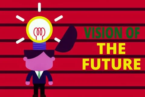 Word writing text Vision Of The Future. Business concept for Seeing something 스톡 일러스트