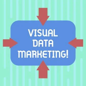 Word writing text Visual Data Marketing. Business concept for Use images to Illustrazione stock