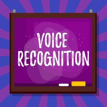 Word writing text Voice Recognition. Business concept for the control of a Stock Illustration
