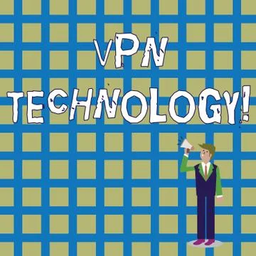 Word writing text Vpn Technology. Business concept for programming that creates Stock Illustration