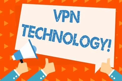 Word writing text Vpn Technology. Business concept for programming that creates Stock Illustration
