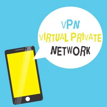 Word writing text Vpn Virtual Private Network. Business concept for Safe Encr Stock Illustration