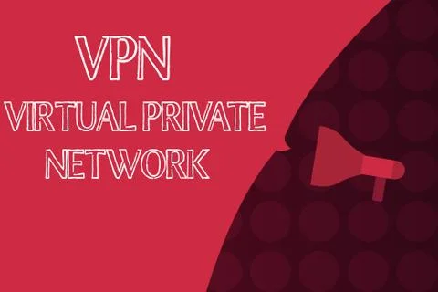Word writing text Vpn Virtual Private Network. Business concept for Safe Encr Illustrazione stock