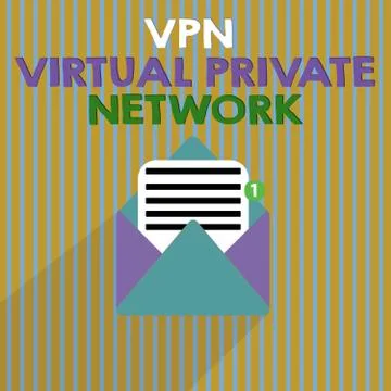 Word writing text Vpn Virtual Private Network. Business concept for Safe Stock Illustration