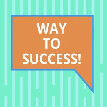 Word writing text Way To Success. Business concept for On the right path to be 스톡 일러스트
