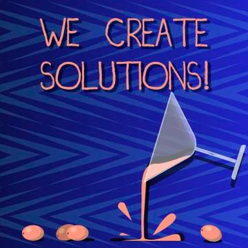Word writing text We Create Solutions. Business concept for way to solve problem Illustrazione stock