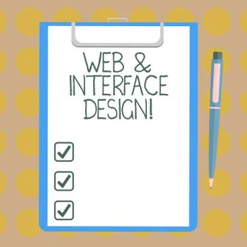 Word writing text Web And Interface Design. Business concept for Website Stock Illustration